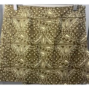 Ripskirt Hawaii Skirt Style 100 Vintage Tribal Brown Beige Geometric‎ M